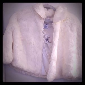 White fo fur shawl